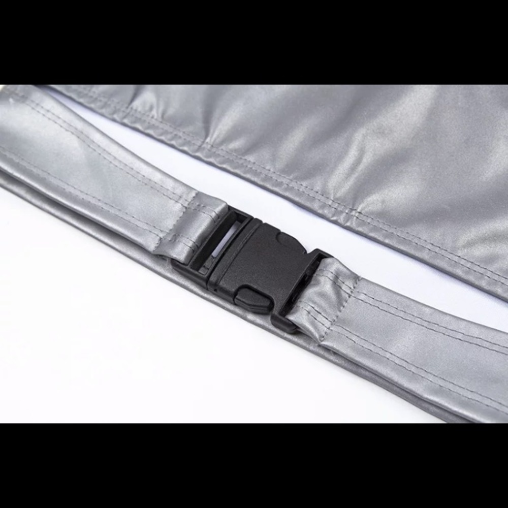 Silver reflective buckle crop top - Picture 15 of 16